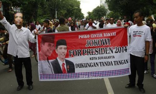  PILPRES 2014 : Atribut Dukungan Capres Marak di Kota Bengawan, Jokowi-JK Mendominasi