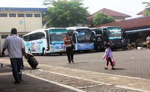 MUDIK LEBARAN 2014 : Penumpang di Terminal Giwangan Mulai Meningkat