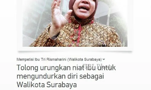 Ini Alasan Ribuan Orang Tanda Tangani Petisi Tolak Risma Mundur