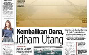 HARIAN JOGJA HARI INI : Kembalikan Dana, Idham Utang