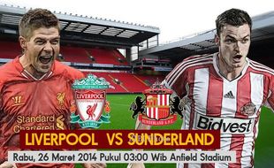 PREDIKSI LIVERPOOL VS SUNDERLAND : Kesempatan Besar The Reds Tempel The Blues