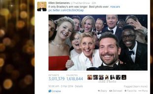 KISAH UNIK : Foto Selfie Oscar Pecahkan Rekor Retweet Terbanyak