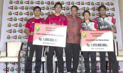 BONUS JUARA ALL ENGLAND 2014 : Para Pemenang Diguyur Uang Rp2 Miliar