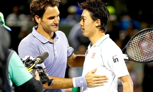 SONY OPEN 2014 : Roger Federer Dijegal Peteni Jepang Bishikori