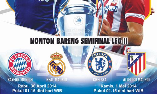 SOLOPOS Gelar Nonton Bareng Bayern Munich vs Real Madrid dan Chelsea vs Atletico Madrid