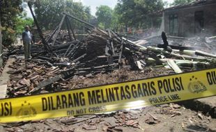 KEBAKARAN SRAGEN : Rumah Terbakar, Warga Padas Tewas Terpanggang