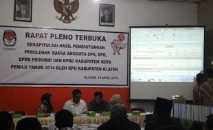 HASIL PEMILU KLATEN : Rekapitulasi Penghitungan Diwarnai Protes Saksi PKS