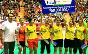 SIMULASI THOMAS-UBER CUP : Febe Jadi Penentu Kemenangan Tim Uber B