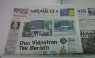 SOLOPOS HARI INI : Soloraya Hari Ini: Videotron Tak Berizin, Java Expo 2014 Hingga Kontroversi Alih Fungsi Trotoar