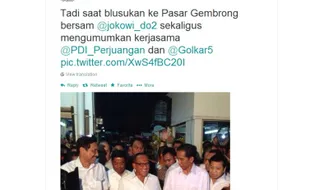 PILPRES 2014 : Pasang Foto Blusukan Bareng Jokowi, Bakrie Dituding Pencitraan