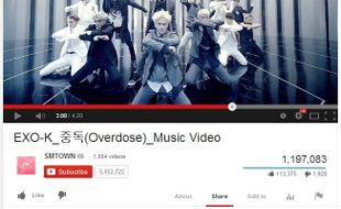 AKTIVITAS EXO : Video Klip Overdose Exo Ditonton 1 Juta Kali dalam 10 jam!