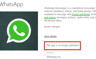 Whatsapp Dihapus dari Toko Aplikasi Windows Phone