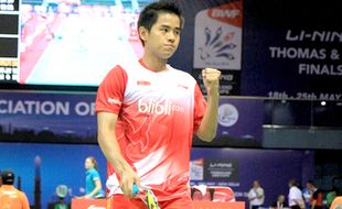 THOMAS CUP - UBER CUP 2014 : Simon Sempurnakan Kemengan, Tim Thomas Habisi Singapura 5-0