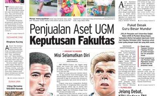 HARIAN JOGJA HARI INI : Penjualan Aset UGM Keputusan Fakultas