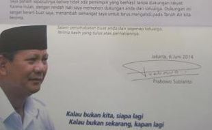 PILPRES 2014 : Surat Prabowo Sudah Beredar Masif di Kalangan Guru Jateng