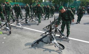 FOTO AGENDA PRESIDEN : TNI dan Polri Apel Pengamanan Presiden