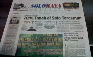 SOLOPOS HARI INI : Soloraya Hari Ini: 70% Tanah di Solo Tercemar hingga  Ketua DMC Solo Dencis Tak Trauma