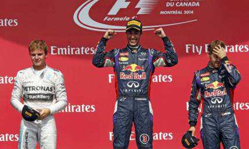 GP F1 KANADA : Salip Rosberg di Lap-lap Terakhir, Ricciardo Juara di Kanada