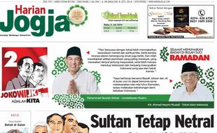 HARIAN JOGJA HARI INI : Sultan Tetap Netral