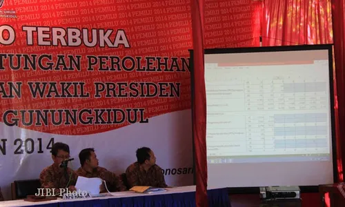 HASIL PILPRES 2014 : Jokowi-JK Unggul Di Gunungkidul