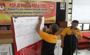 HASIL PILPRES 2014 : Rekapitulasi Tingkat Kecamatan Usai, Ini Tahapan Selanjutnya