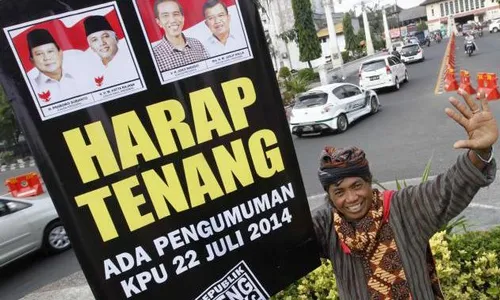 HASIL PILPRES 2014 : Barikade di Sekitar KPU Dilepas Setelah Hasil Rekapitulasi Diumumkan