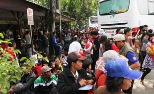 FOTO MUDIK LEBARAN 2014 : Begini Situasi Musim Mudik di Kalideres