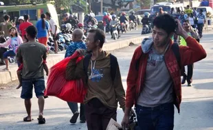 LEBARAN 2014 : Jembatan Comal Ambles, Kemacetan Mudik Lebih Parah dari Tahun Lalu