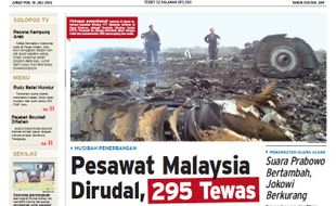 SOLOPOS HARI INI : Tragedi Malaysia Airlines, KPK Tangkap Pejabat hingga Pemungutan Suara Ulang di Sukoharjo