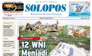 SOLOPOS HARI INI : 12 WNI Korban MH17 hingga Jembatan Comal Ambles