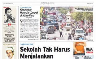 SOLOPOS HARI INI : Soloraya Hari Ini: Skandal Keraton Surakarta, Kabar Lalu Lintas Kota hingga Penerapan Kurikulum 2013