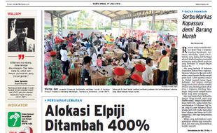 SOLOPOS HARI INI : Soloraya Hari Ini: Alokasi Elpiji Ditambah 400% hingga Sukoharjo & Solo Sepakat Diskusi Soal Perebutan TPU