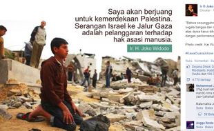 ISRAEL SERANG JALUR GAZA : Jokowi Unggah Foto Kecaman Serangan Israel