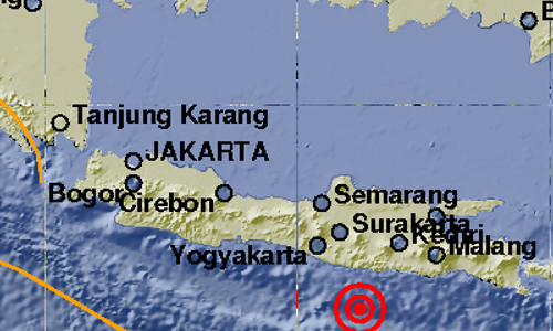 Gempa 5 SR Goyang Selatan Jawa Sore Ini