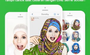  Line Meriahkan Lebaran Dengan Sticker Selfie