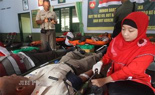 TNI Kulonprogo Gelar Donor Darah Massal, Kumpulkan Ratusan Kantong Darah