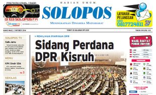 SOLOPOS HARI INI : Sidang DPR Ricuh, Perppu Terancam Diganjal di DPR hingga Prostitusi Dangkrong