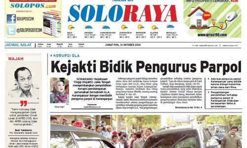 SOLOPOS HARI INI : Soloraya Hari Ini: Perkembangan Kasus Korupsi GLA, Kemarau Soloraya hingga Kecelakaan Karambol di Boyolali