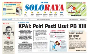 SOLOPOS HARI INI : Soloraya Hari Ini : Jumat PB XIII Diperiksa Polisi hingga  Rencana Pengadaan Tablet untuk Anggota DPRD Solo