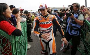 MOTOGP JEPANG 2014 : Petempuran Sengit Lawan Rossi, Marques Akhirnya Juara Dunia