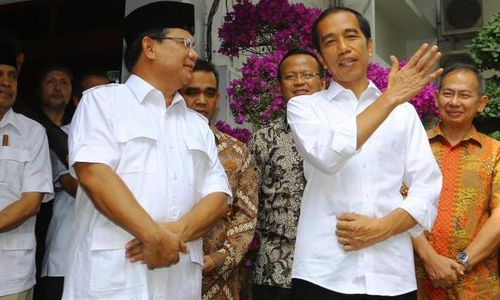 PELANTIKAN KETUM PAN : Prabowo ke Jokowi: Nanti Kita Tarung Lagi