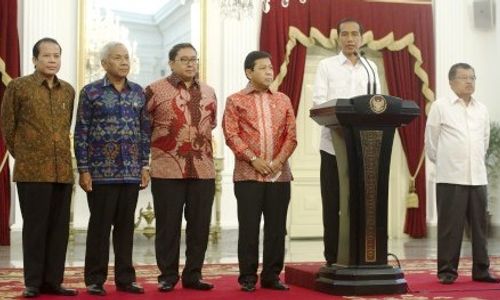 FOTO PENGUMUMAN KABINET JOKOWI-JK : DPR Dukung Nomenklatur Kabinet Jokowi-JK