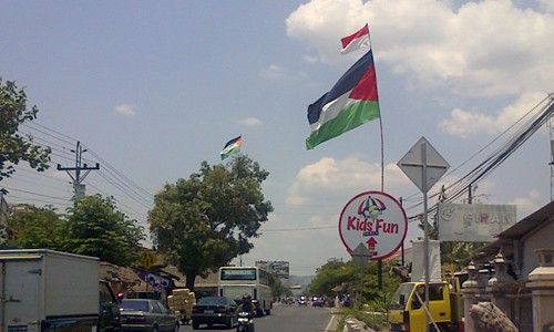 Bendera Palestina Berkibar di Jalan Wonosari, Ada Apa?