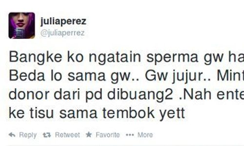 DONOR SPERMA JUPE : Dibilang Lahirkan Anak Haram, Julia Perez Ngamuk