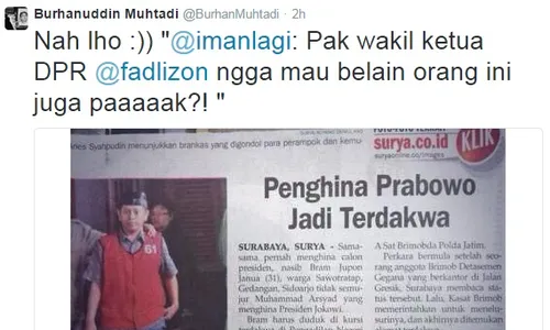 PENGHINA PRABOWO JADI TERDAKWA : Ini Status Facebook yang Bikin Penghina Prabowo Dibui