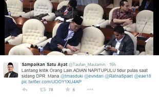 TRENDING SOSMED : Tidur di Ruang Sidang DPR, Adian Napitupulu Dibully Netizen