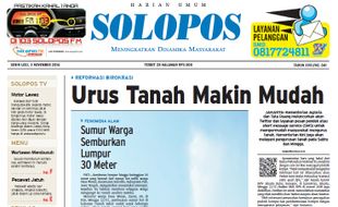 SOLOPOS HARI INI : Urus Tanah Makin Mudah, Sumur Warga Pati Semburkan Lumpur hingga Peluncuran Kartu Sakti