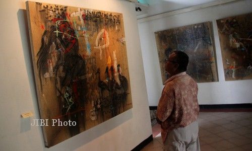 PAMERAN SENI RUPA : Budiono Kampret Pamer 'Gumbregah' di Rumah Budaya Tembi