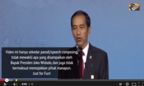 VIDEO PARODI : Saat Jokowi Asyik Bernyanyi di Forum CEO Summit