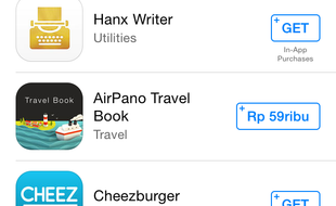 Apple ganti tombol 'Free' di App Store dengan 'Get'